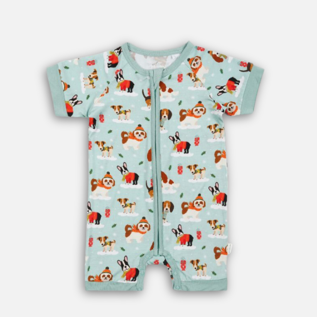 Signature Aqua Blue & Puppy love Blue Half Sleeves Zipper Gift Set