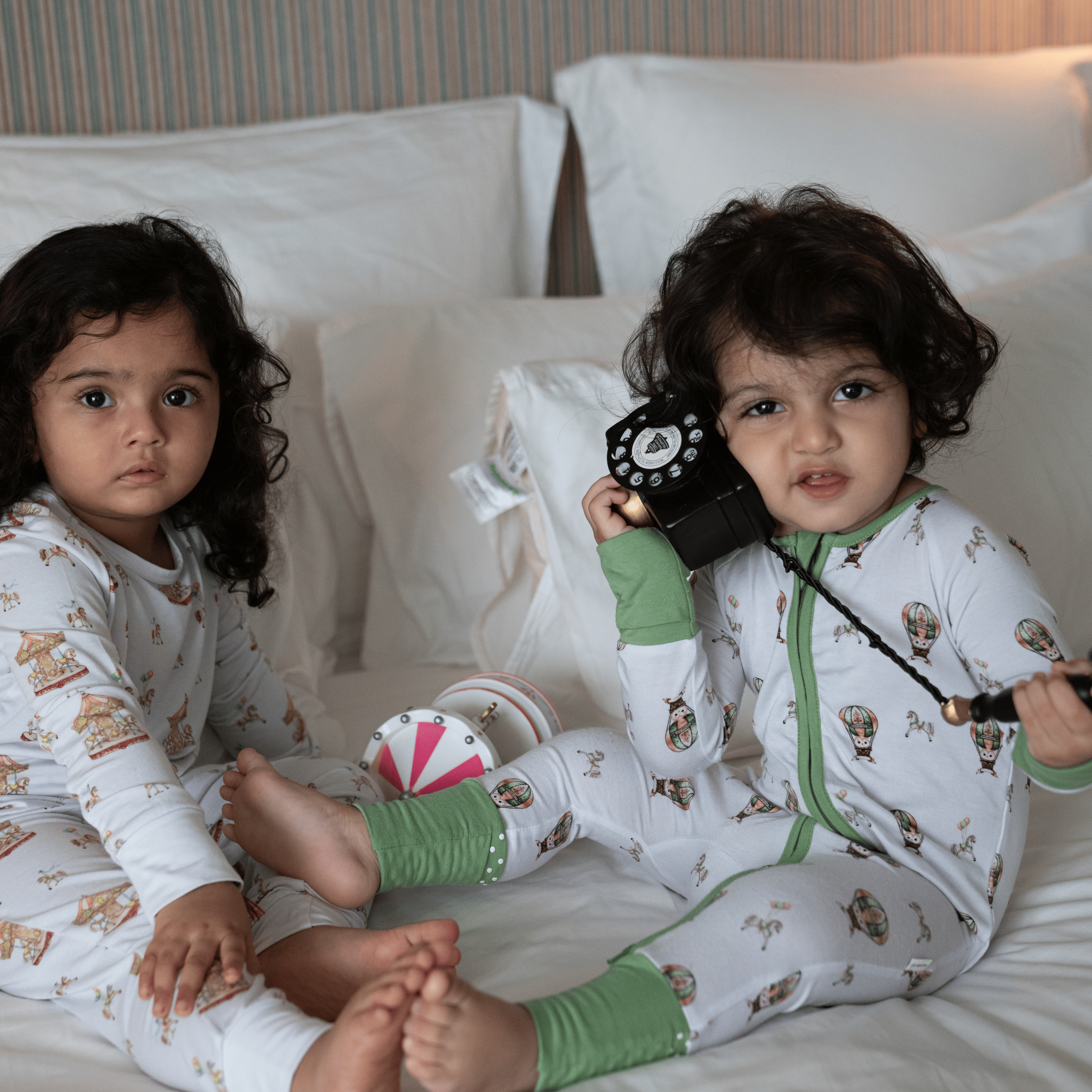 Owl Voyage onesie, swaddle and pillow combo
