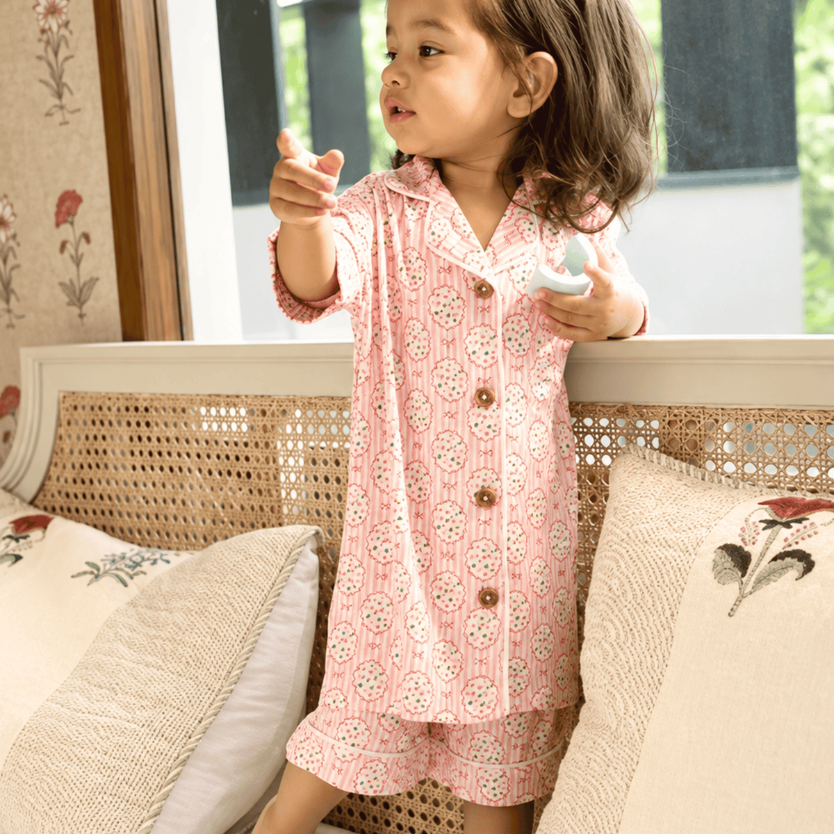 Blossom Tales Half Pajama Set