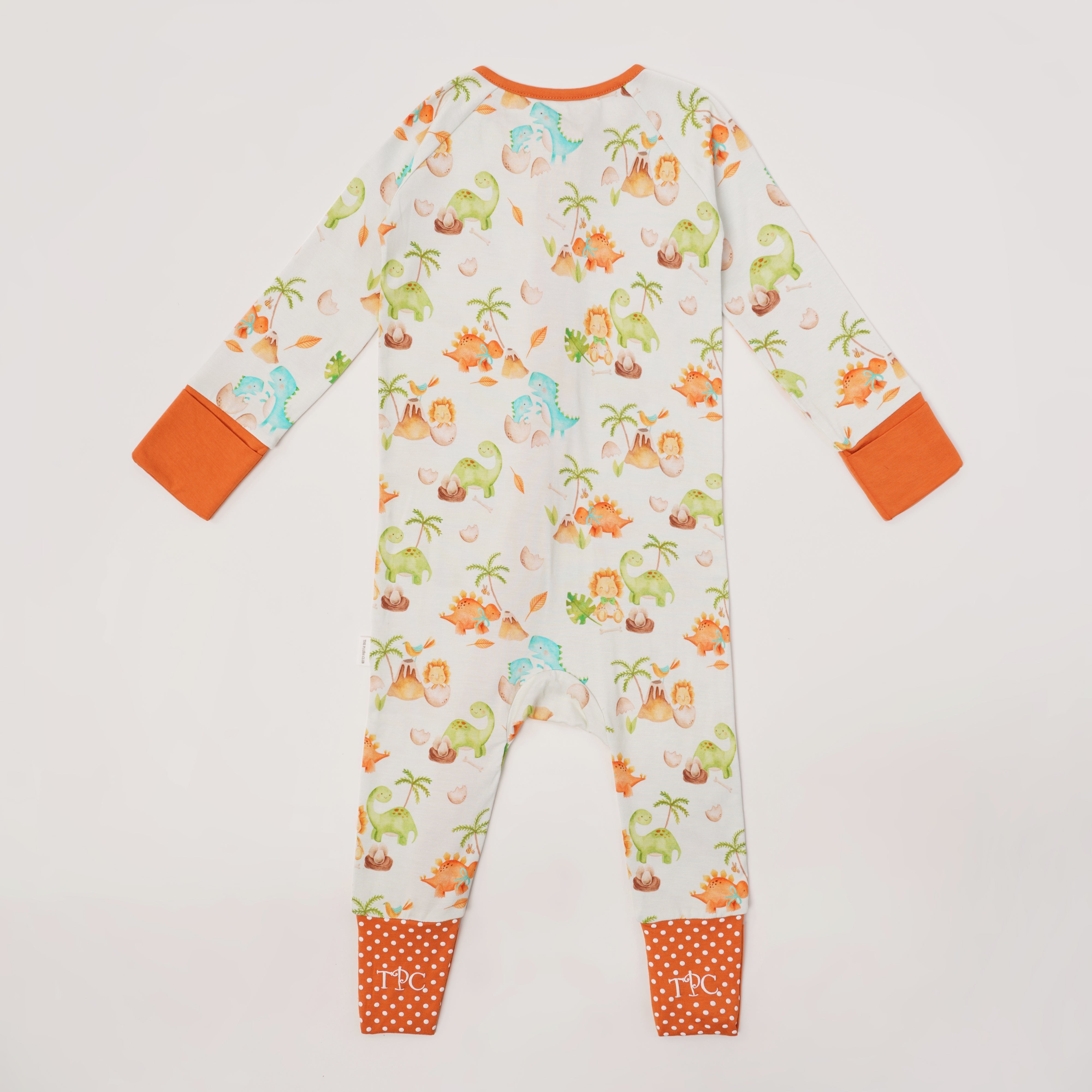 Dino World Long Sleeves Zipper Romper