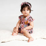 Butterchoc & Signature Pink & Cocolove Half Sleeves Zipper Rompers combo