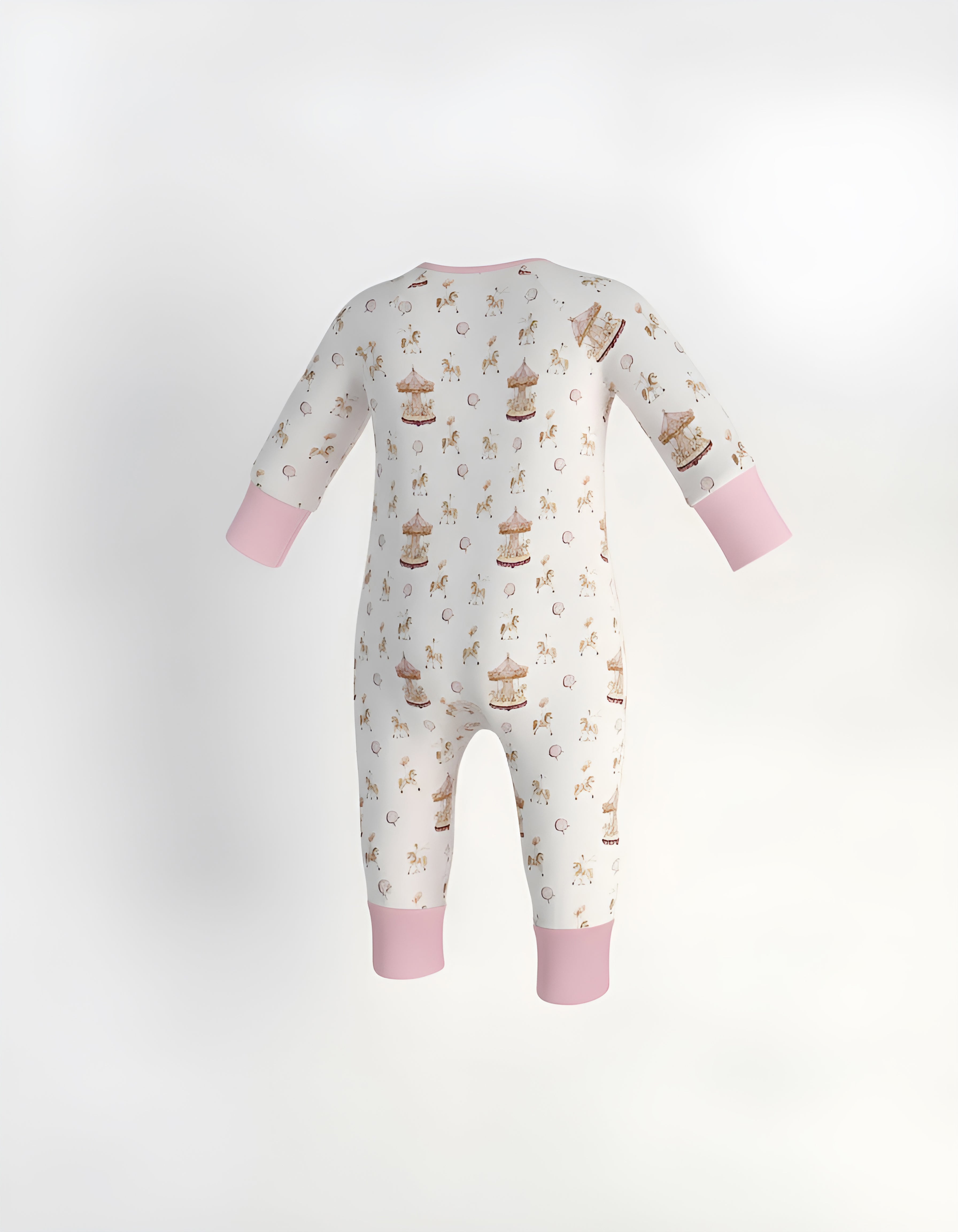 Carousel Rose and Carousel Blue Long selvess zipper Combo