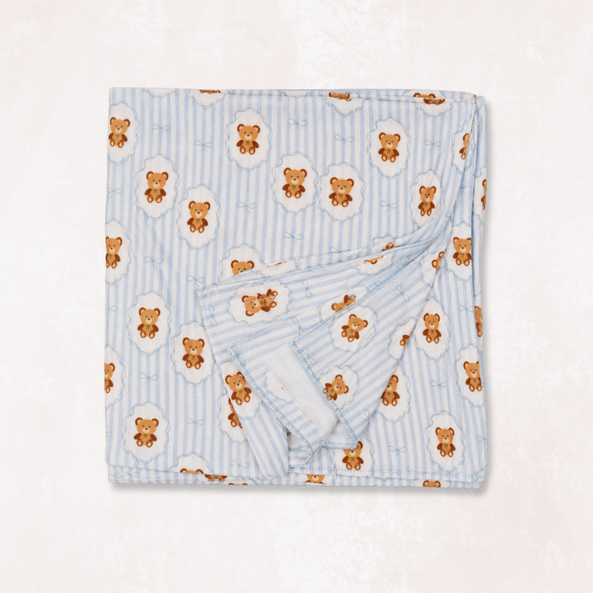 Teddy Tales Swaddle and Beanie Set