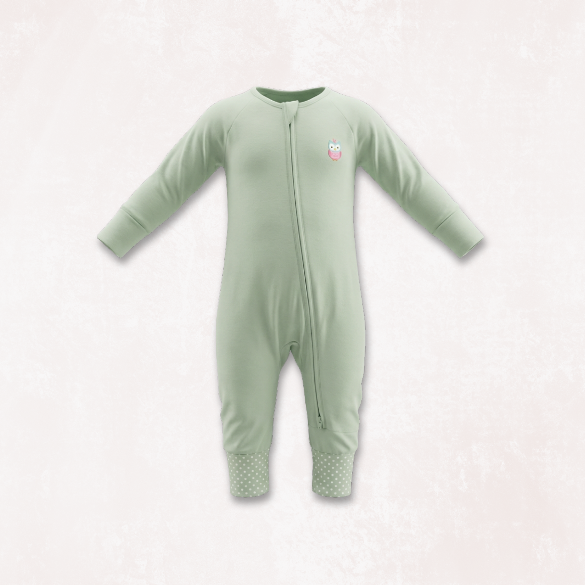 Signature Long Sleeves Zipper Romper For Baby (Mint Green)