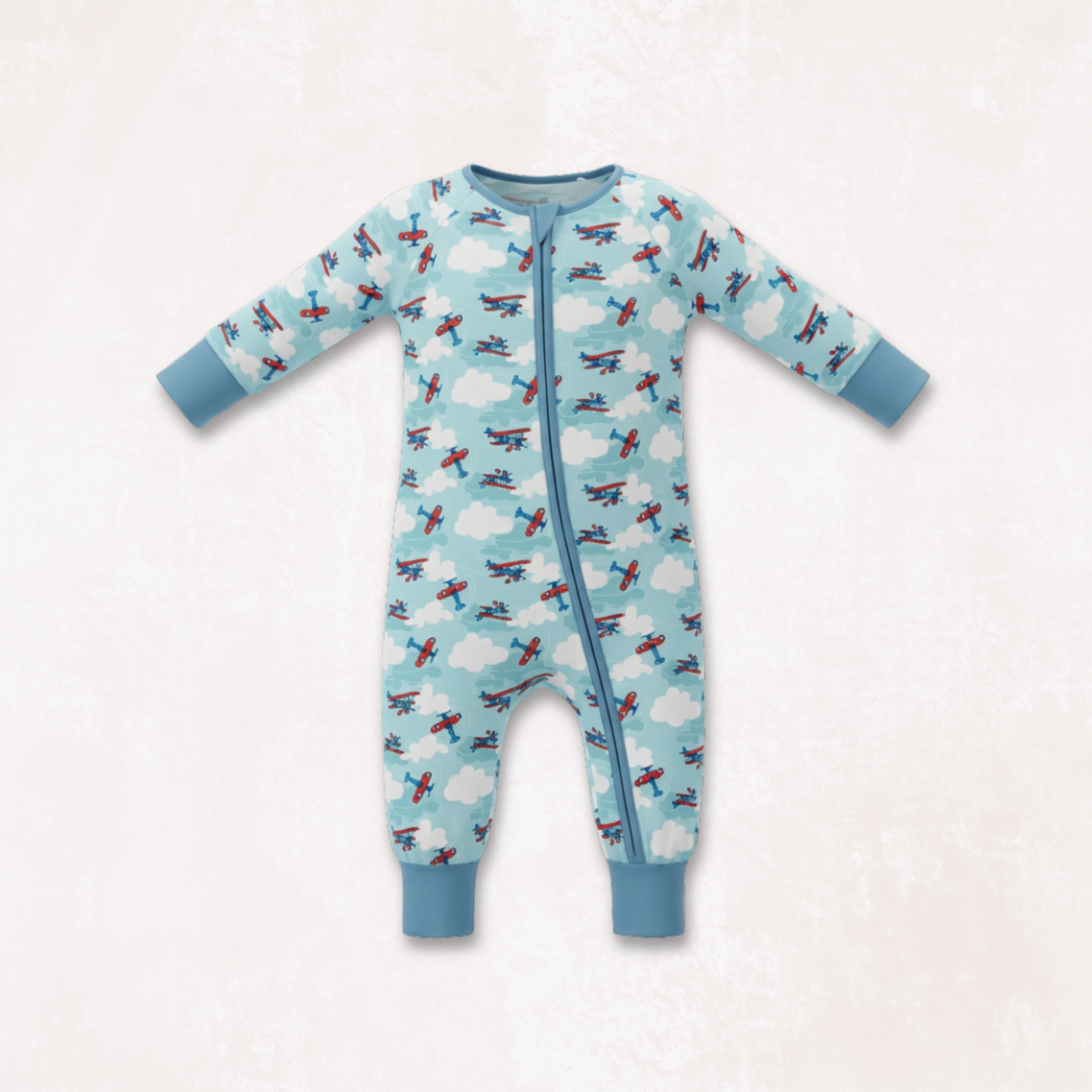 Jet Set Go Long Sleeves Zipper Romper For Baby