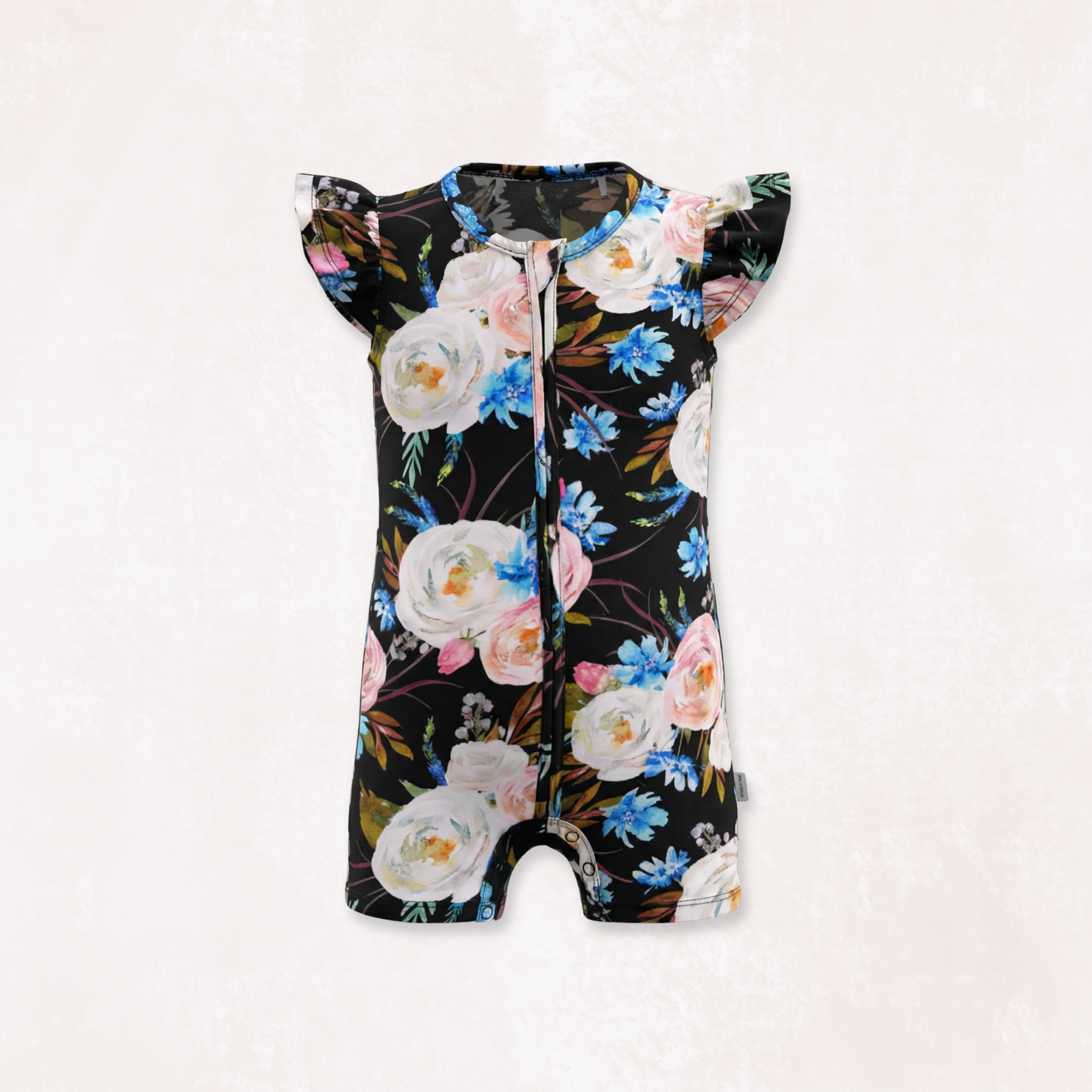 Blackrose Half Sleeves Zipper Romper For Baby