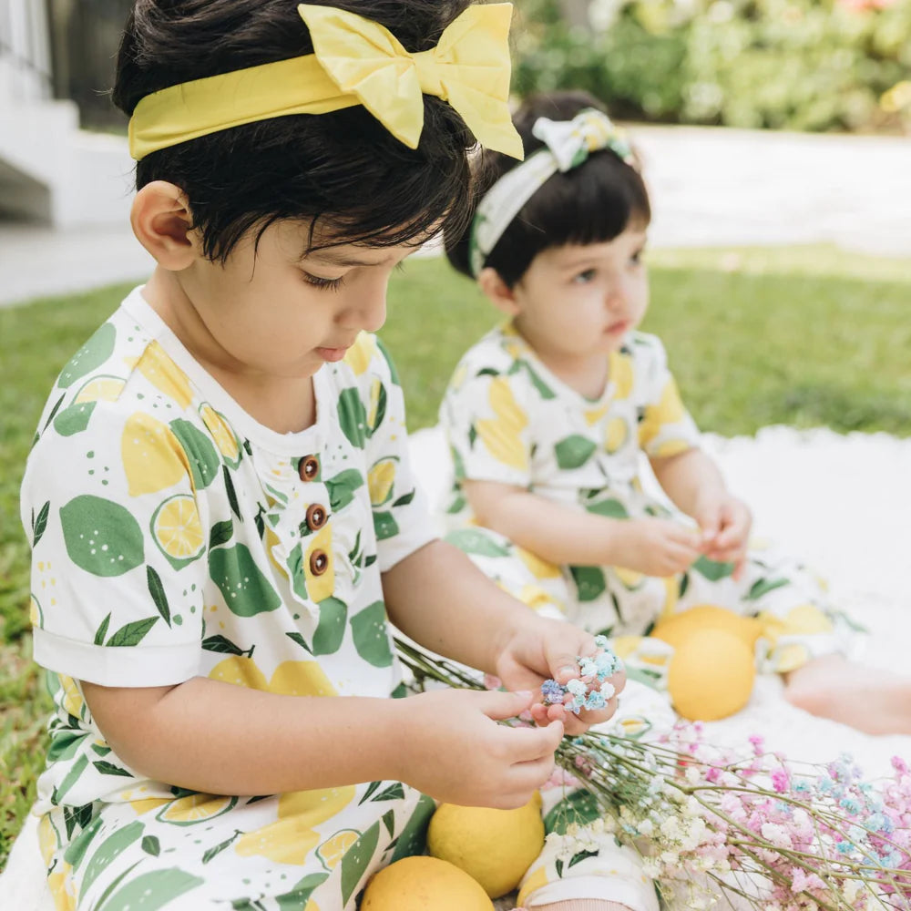 Pink Rose & Lemon Angel Pajama Set Combo