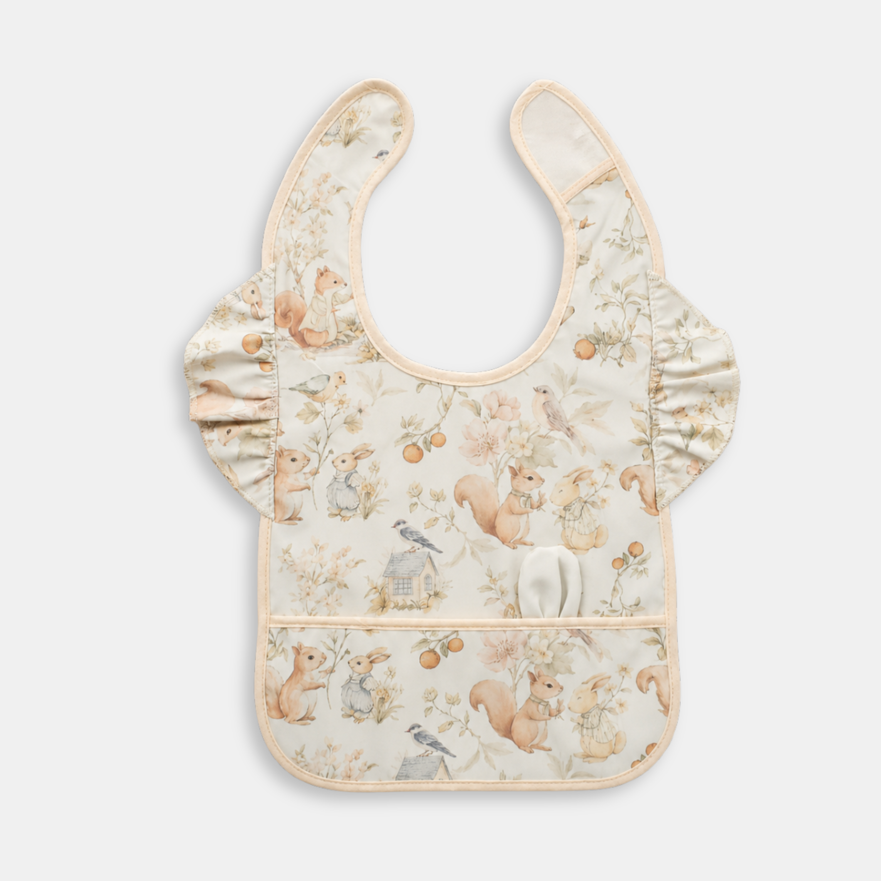 Forest friends waterproof feeding bib