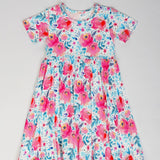 Pink Rose Bodysuit Twirl Baby Girl Dress