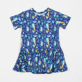 Mermaid Dreams Bodysuit Twirl Baby Girl Dress