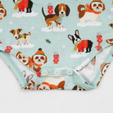 Puppy Love Blue Newborn Onesie