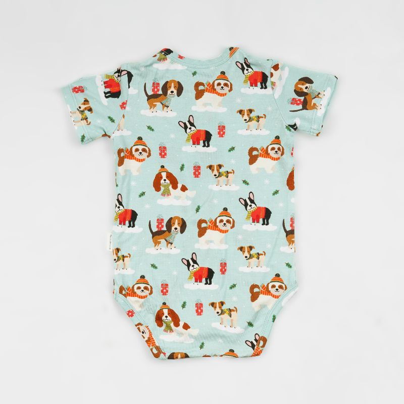 Puppy Love Blue Newborn Onesie