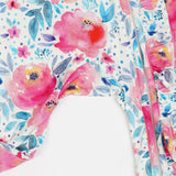 Pink Rose Long Sleeves Zipper Romper For Baby