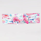 Pink Rose Newborn Swaddle Blanket and Headband combo
