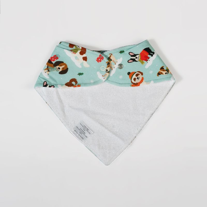 Puppy Love Blue Bandana Baby Bib