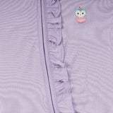 Lilac Blossom Long Sleeves Zipper Romper For Baby
