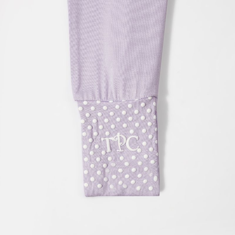 Lilac Blossom Long Sleeves Zipper Romper For Baby