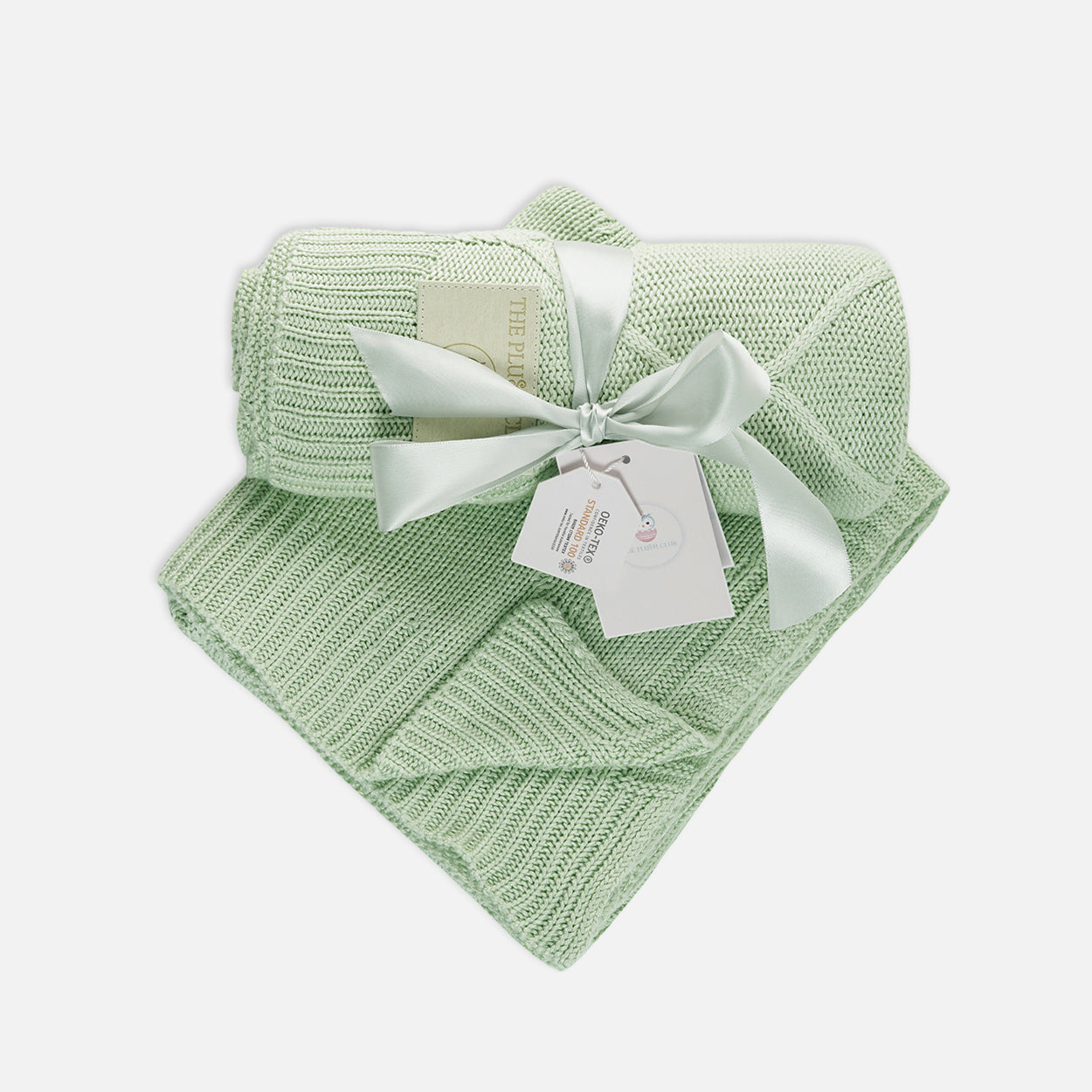 Pistachio Organic Bamboo Knit Blanket For Baby