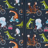 Cycle Safari Half Sleeves Zipper Romper For Baby