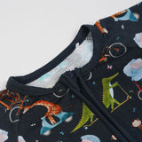 Cycle Safari Half Sleeves Zipper Romper For Baby