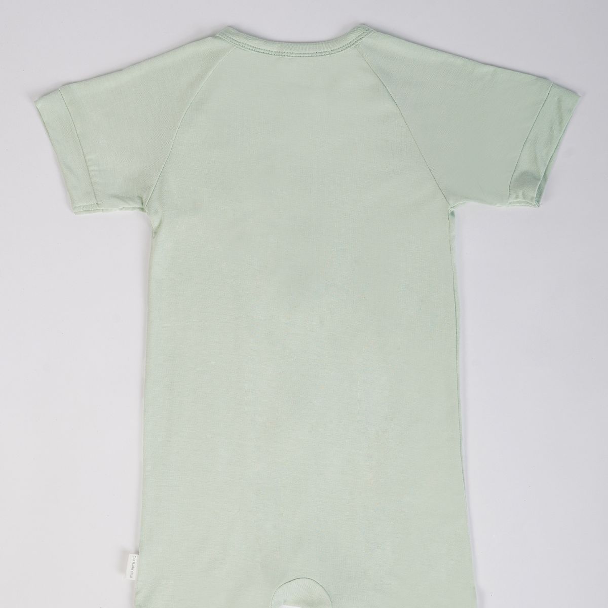Signature Half Sleeves Zipper Romper For Baby (Mint Green)