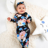 Blackrose Newborn Baby Toffee Knot Gown  Bodysuit