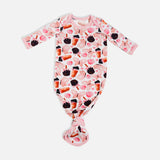 Butterchoc Newborn Baby Toffee Knot Gown  Bodysuit