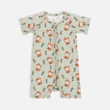 Monkute Half Sleeves Zipper Romper For Baby
