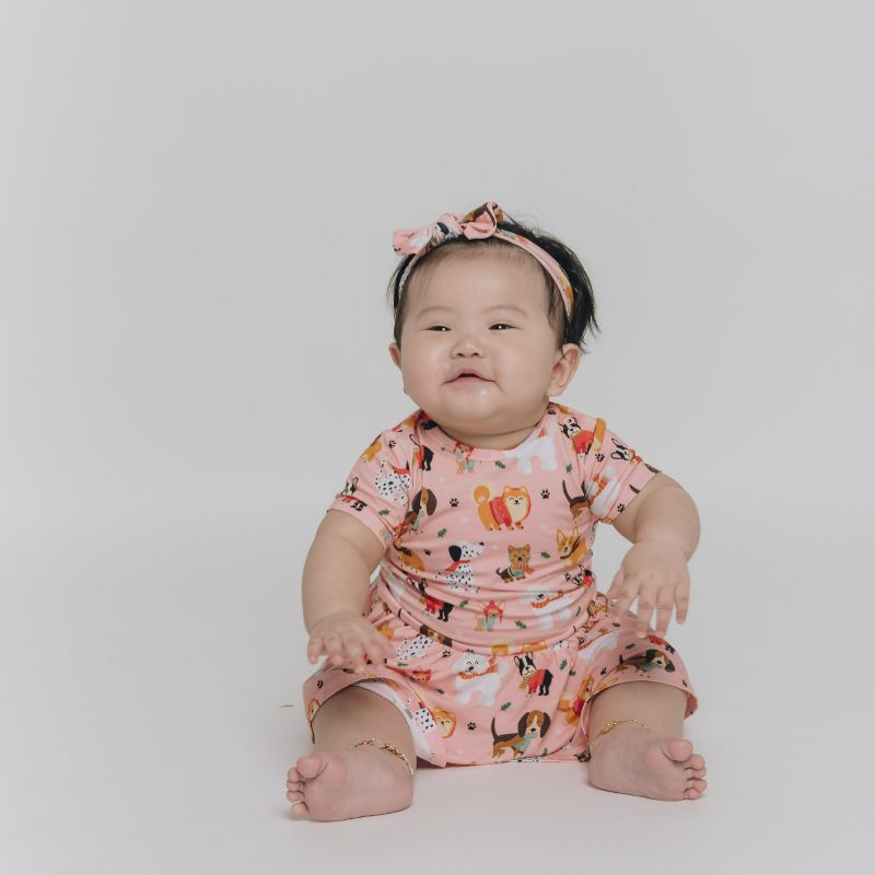 Puppy Love Pink Bodysuit Twirl Baby Girl Dress