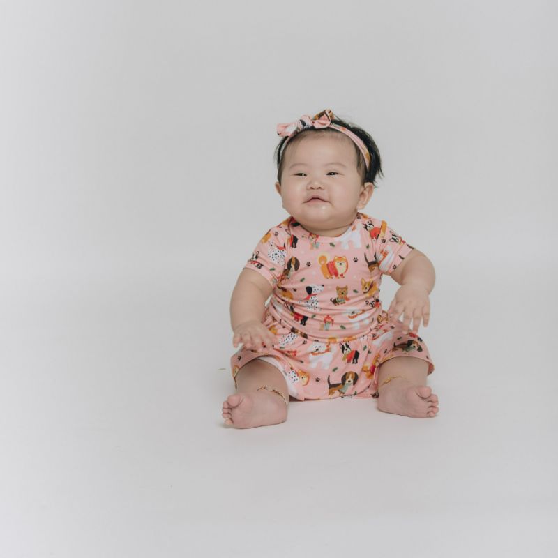 Puppy Love Pink Bodysuit Twirl Baby Girl Dress