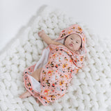 Puppy Love Pink Bamboo Hooded Baby Girl Towel