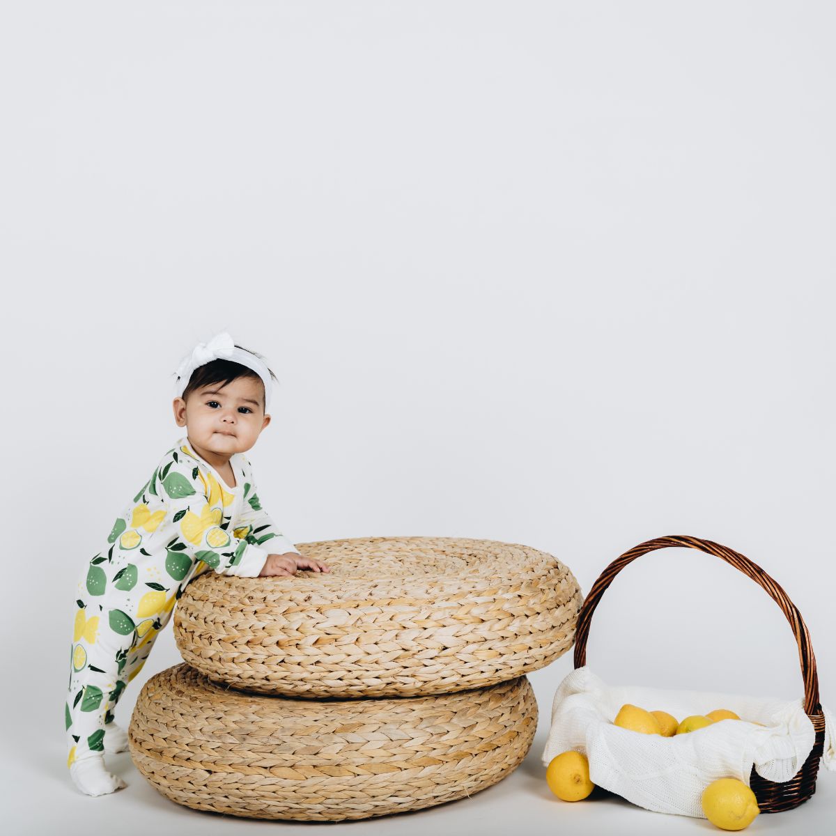 Lemon Angel Long Sleeves Zipper Romper For Baby