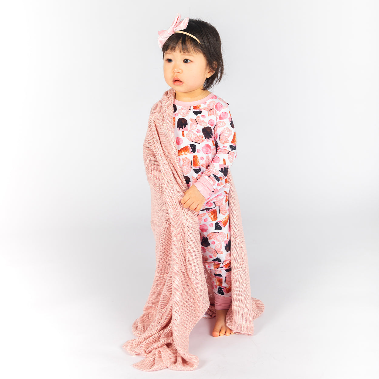 Mistyrose Organic Bamboo Knit Blanket For Baby