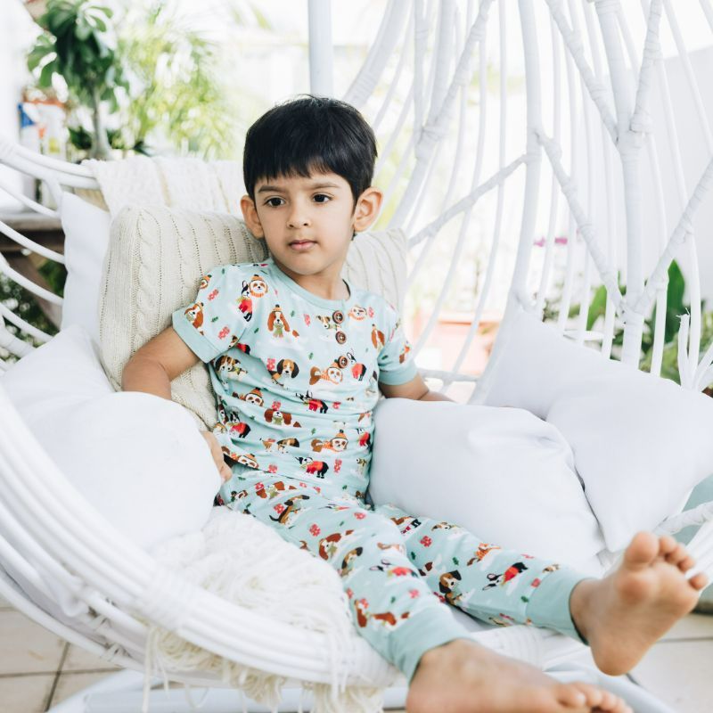 Puppy Love Blue Kids Pyjama Set