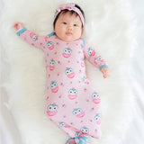Owlster Newborn Baby Toffee Knot Gown  Bodysuit