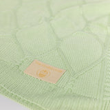 Pistachio Organic Bamboo Knit Blanket For Baby