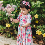 Pink Rose Bodysuit Twirl Baby Girl Dress