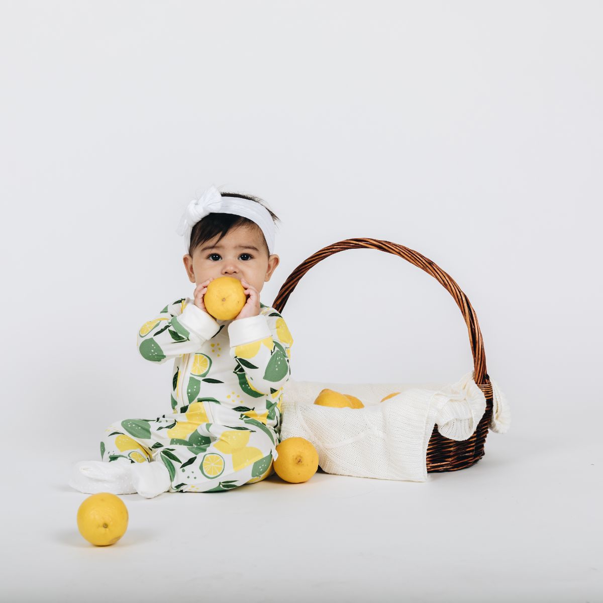Lemon Angel Long Sleeves Zipper Romper For Baby
