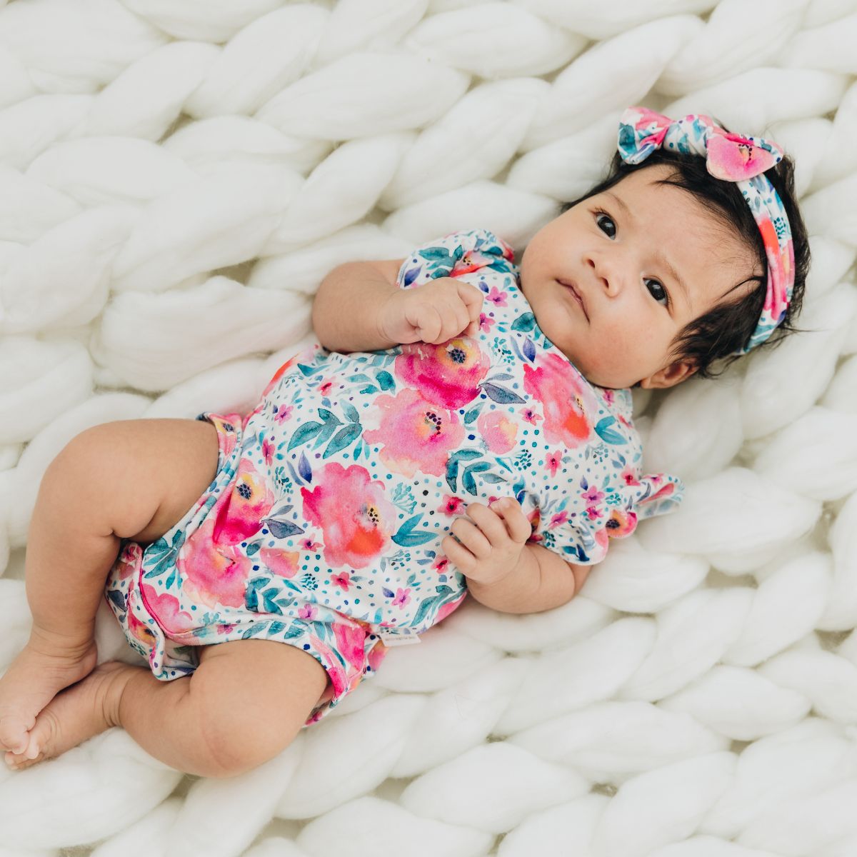 Pink Rose Newborn Onesie