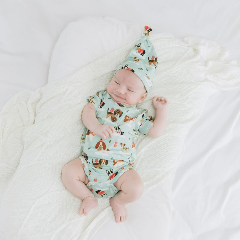 Puppy Love Blue Newborn Onesie