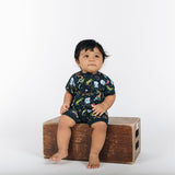 Cycle Safari Half Sleeves Zipper Romper For Baby