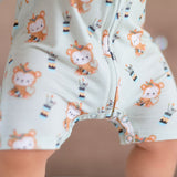 Monkute Half Sleeves Zipper Romper For Baby