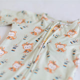 Monkute Half Sleeves Zipper Romper For Baby