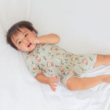 Monkute Half Sleeves Zipper Romper For Baby