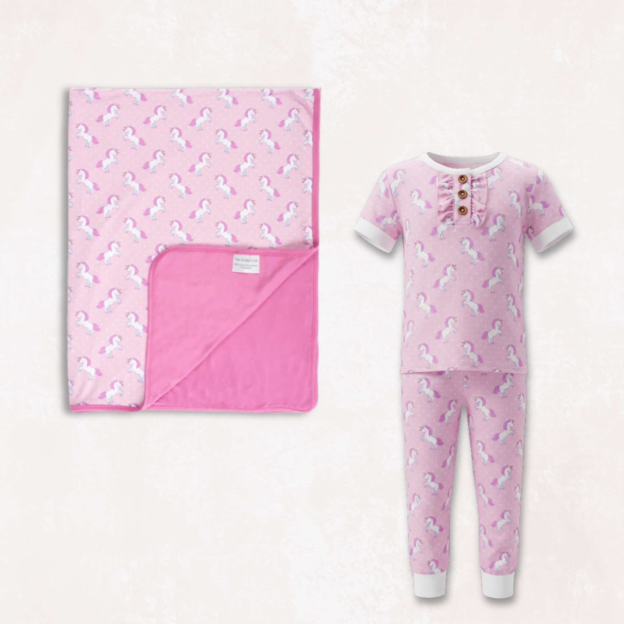 Unicorn Wonderland Cloud Blanket and Pajama Set Combo