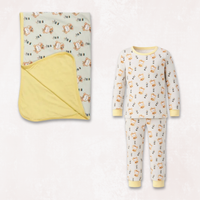 Monkute Cloud Blanket and Pajama Set Combo