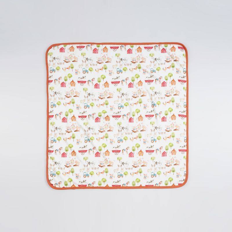 Farm Buddies Bamboo Baby Boy Hooded Towel