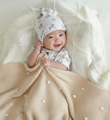 Vanilla Dots Knit Blanket