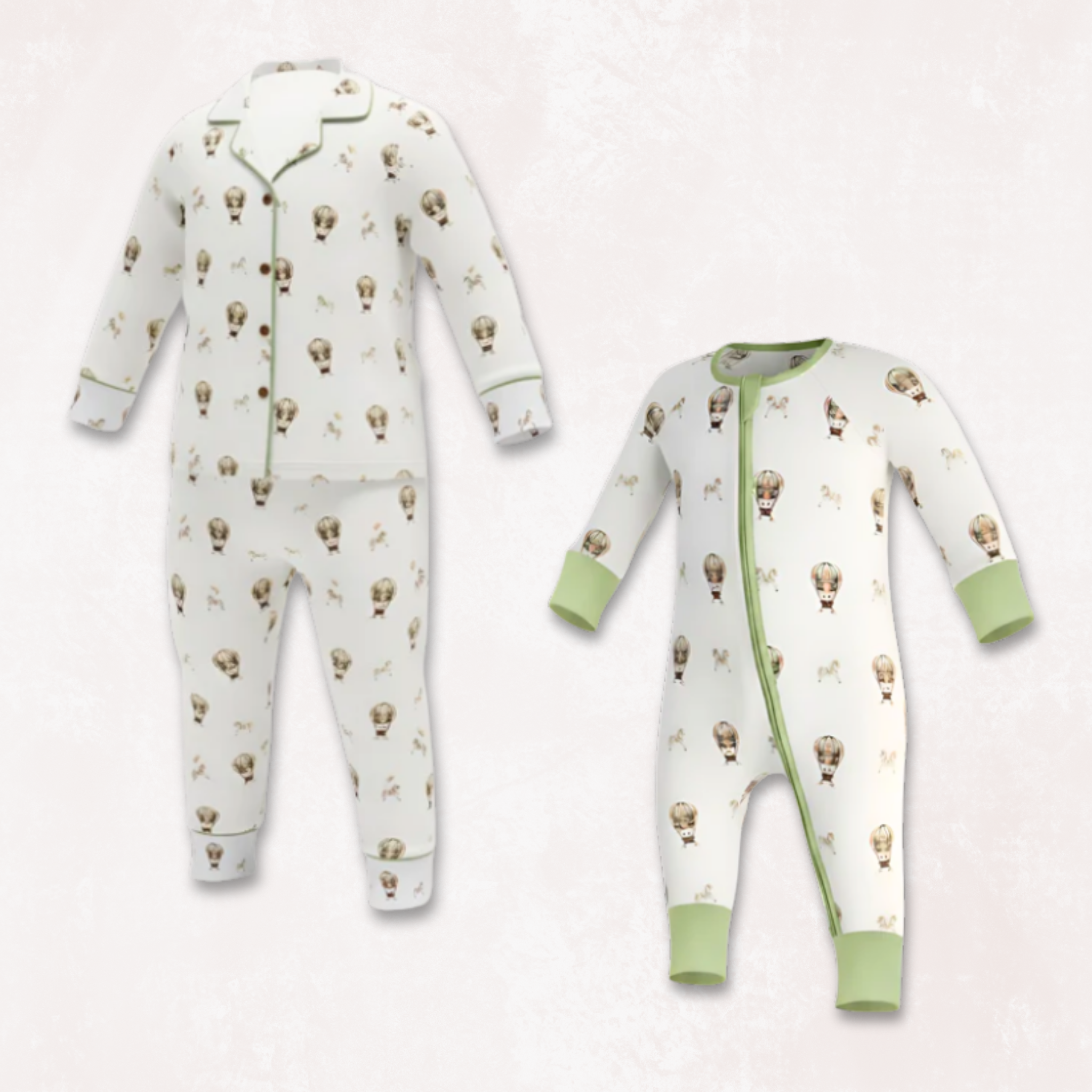 Owl Voyage Adult PJ and Long selvees zipper Combo