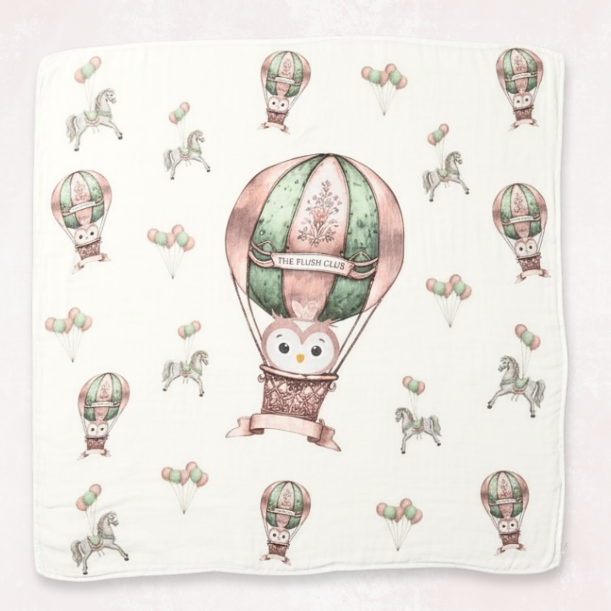 Owl Voyage Swaadle, Bib and Pillow Combo